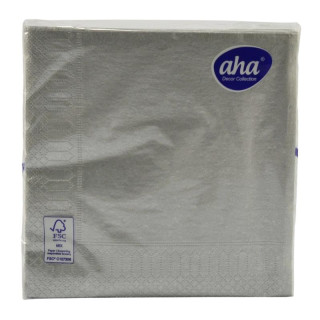 Serwetki 33x33/20szt złota/srebrna Aha mix