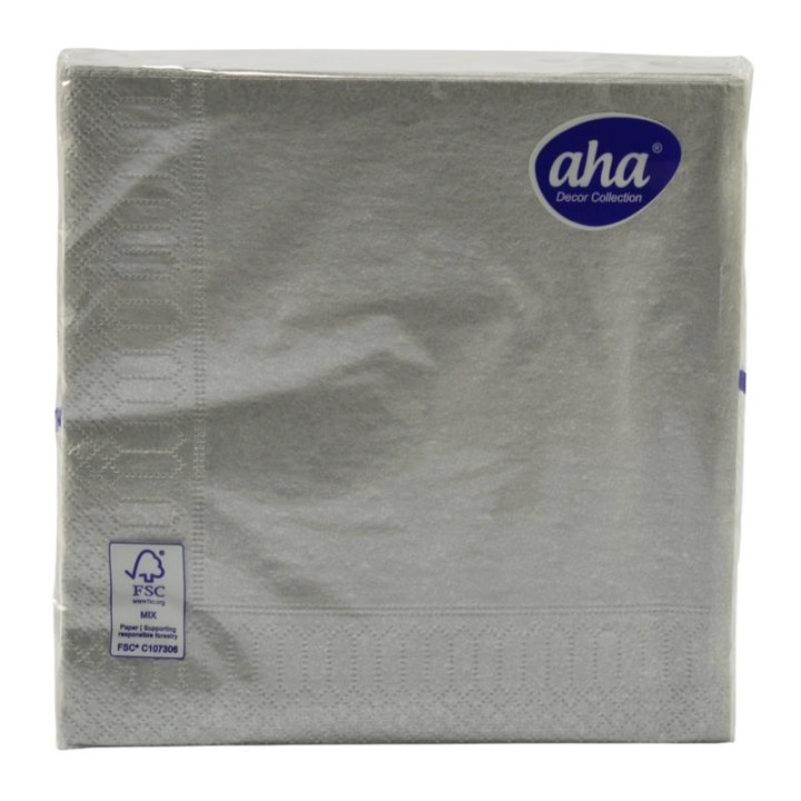Serwetki 33x33/20szt złota/srebrna Aha mix