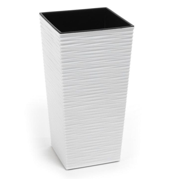 Doniczka Finezja dłuto 19cm h:36cm biała 588