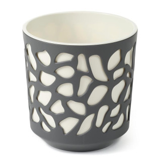 Doniczka Duet 25cm h:27cm antracyt/krem 762