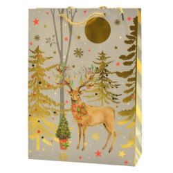 Torebka ozdobna 41x31x12cm świąteczna mix