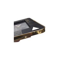 Ramka 9x13cm drewniana czarny/złoty 8701