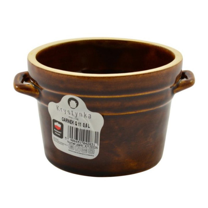 Garnek kamionka 0,5L Q11 11,5x5cm