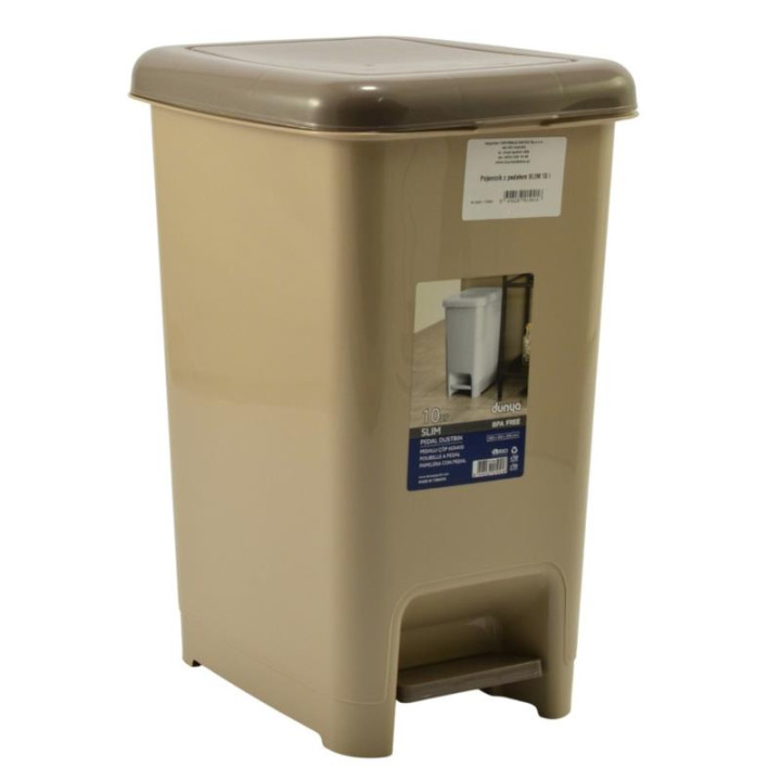 Kosz na śmieci z pedałem 10L Slim 041 mix