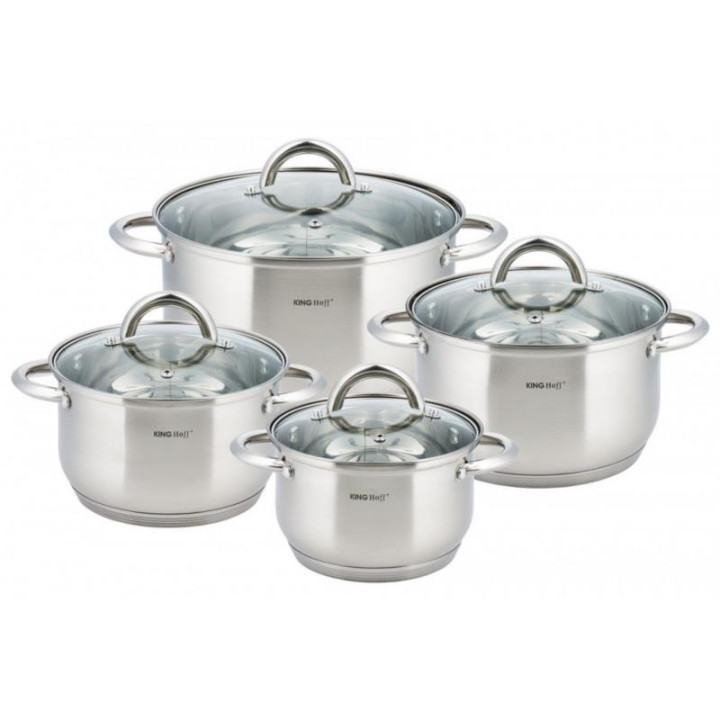 Garnki  8 elementów nierdzewne Kinghoff KH-4448