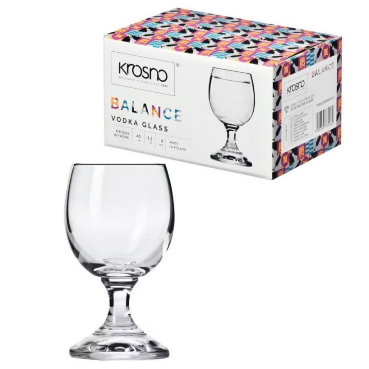 Kieliszki do wódki 45ml 6szt Krosno Balance