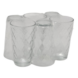 Szklanki 310ml 6szt do napojów mix wzorów