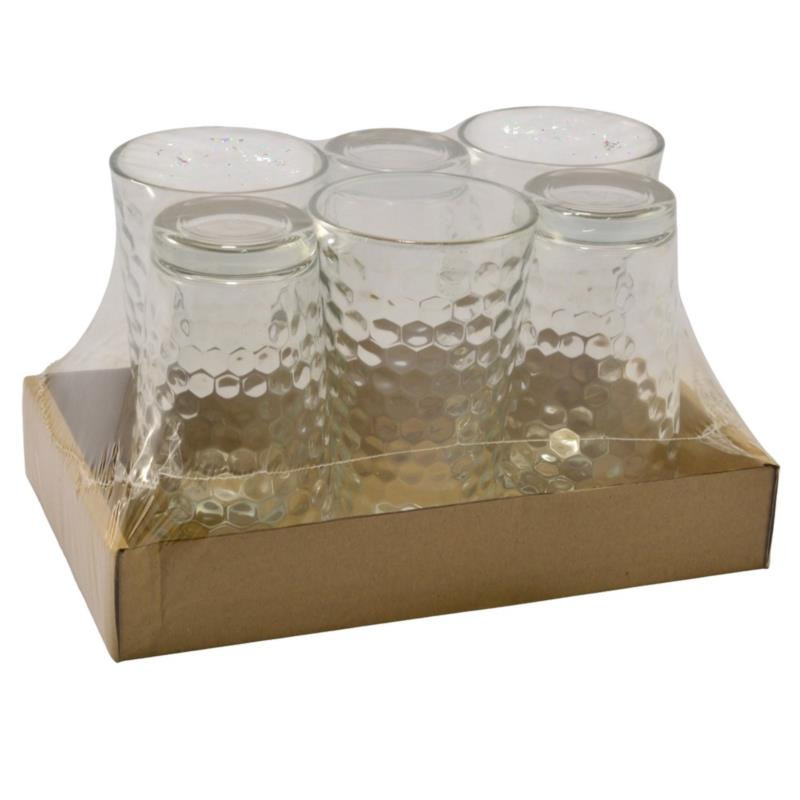 Szklanki 310ml 6szt do napojów mix wzorów