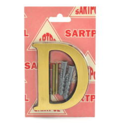 Litera "D" 10cm patynowana lakier