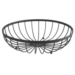 Koszyk na owoce 30x8,5cm czarny W6434-3