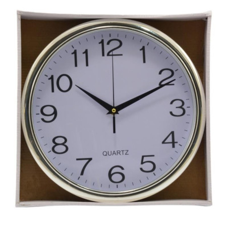 Zegar plastikowy 29cm srebrny MRY1828