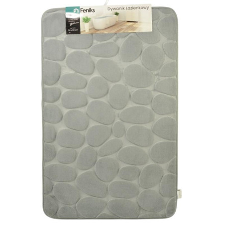 Dywanik łazienkowy 50x80cm kamyki szary