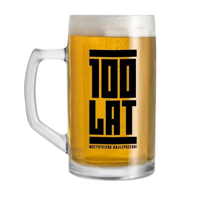 Kufel szklany 500ml "100 lat"
