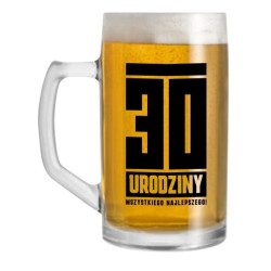 Kufel szklany 500ml 30 urodziny