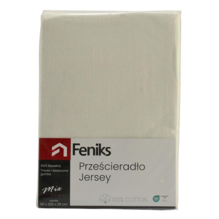 Prześcieradło Jersey 90x200cm biały