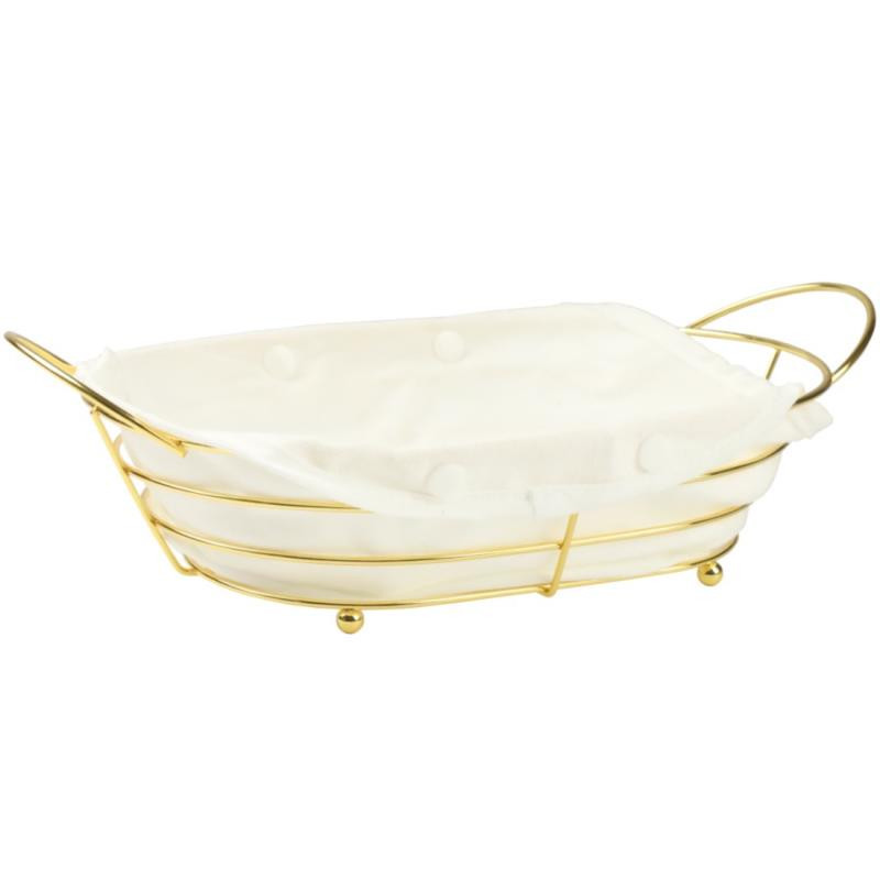 Koszyk na chleb biały złoty 23KC-256