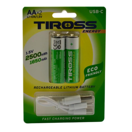 Akumulatory Tiross 2szt AA 1650mAh