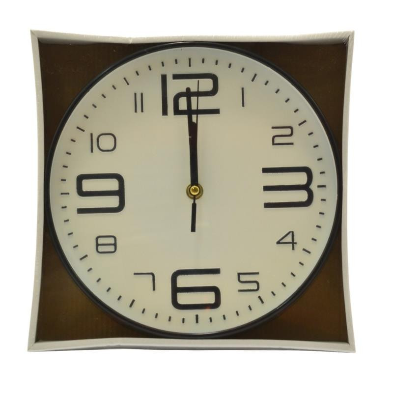 Zegar plastikowy 23cm czarny MRY1829