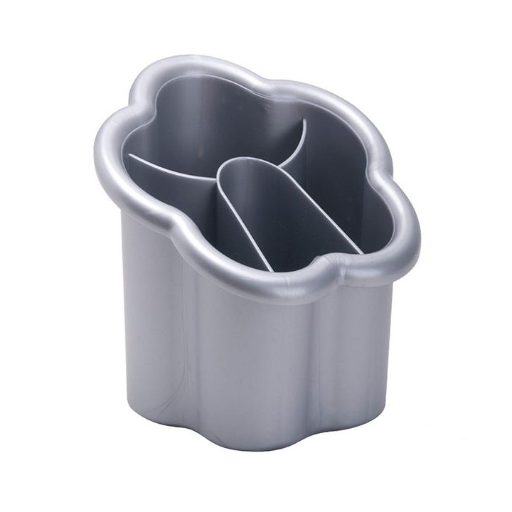 Ociekacz na sztućce plastikowy srebrny 66140