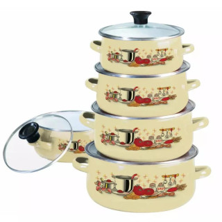 Garnki emalia 10 elementów Klausberg KB-7170