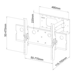 Uchwyt AR-20A 32-60" 60kg reg. w pionie i poziomie 2