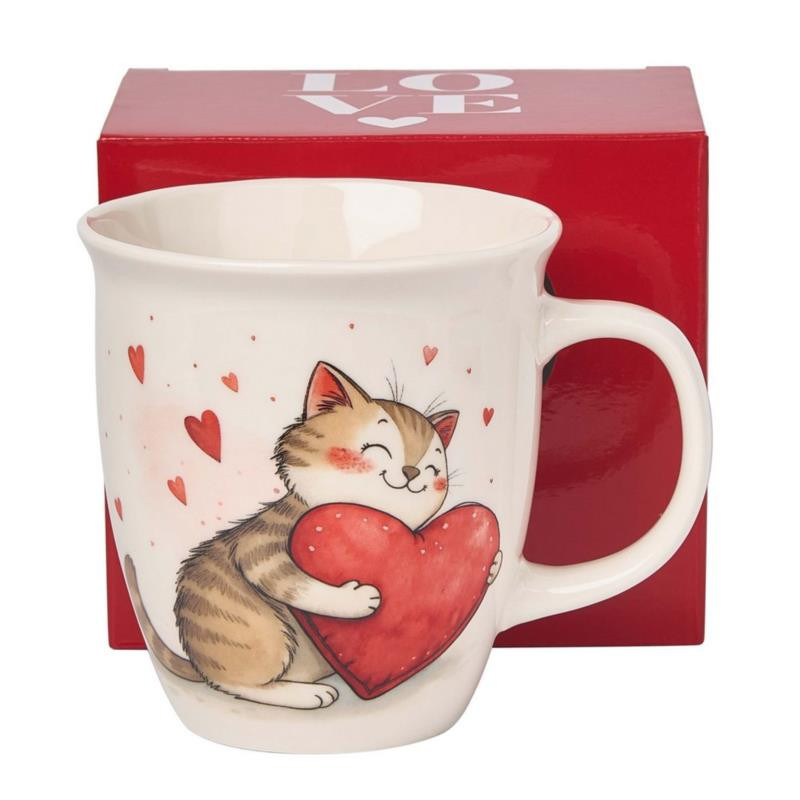 Kubek ceramiczny 650ml Kubas Kot z zabawką