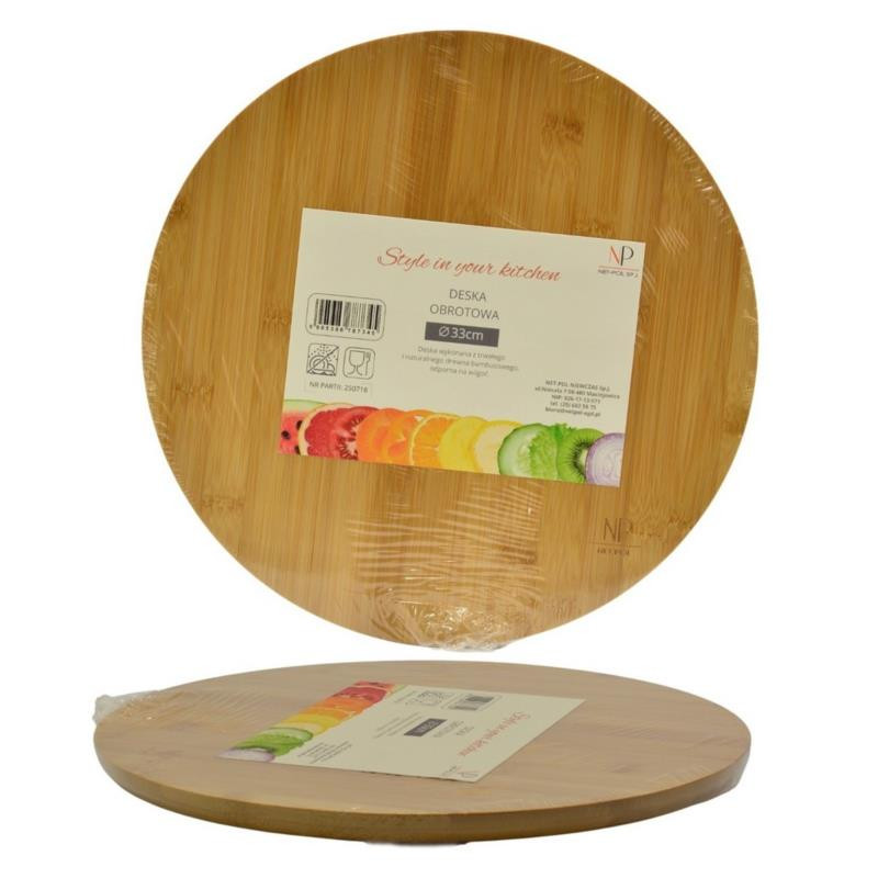 Deska obrotowa drewniana 33cm okrągła