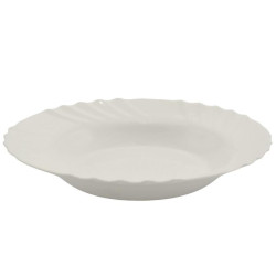 Talerz Opal Wave głęboki 23cm biały szklany