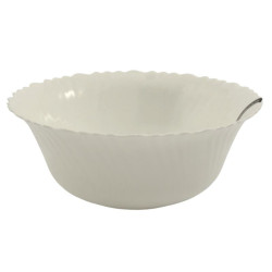 Salaterka Eva 23cm biała szkło hartowane