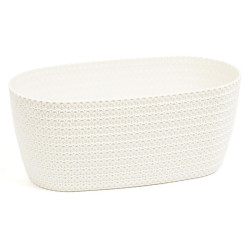 Doniczka Jersey owalna 38cm h:15,8cm krem 782