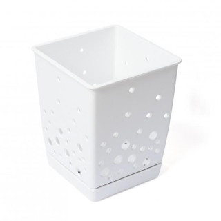 Ociekacz na sztućce plastikowy kosmos biały