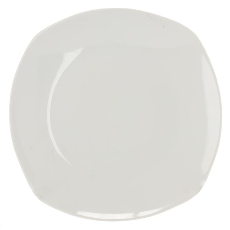 Talerz deserowy 20cm kwadratowy biały 2349