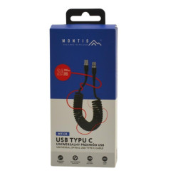 Kabel C - C USB typu C 1,5m spirala Montis MT131