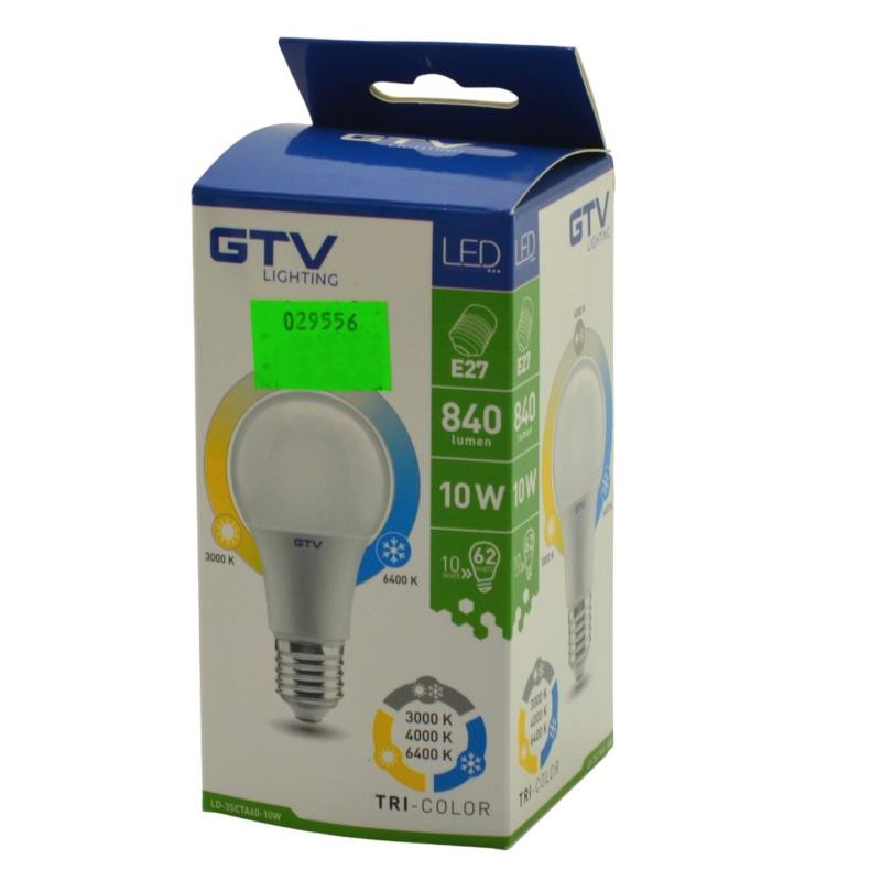 Żarówka GTV E27 10W 840lm 3-kolorowa