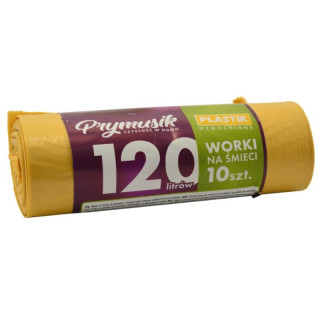 Worki na śmieci 120L 10szt żółte Prymusik
