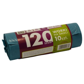 Worki na śmieci 120L 10szt niebieskie Prymusik