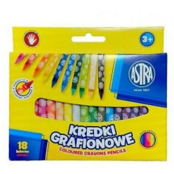 Kredki grafionowe okrągłe ASTRA 18 kolor