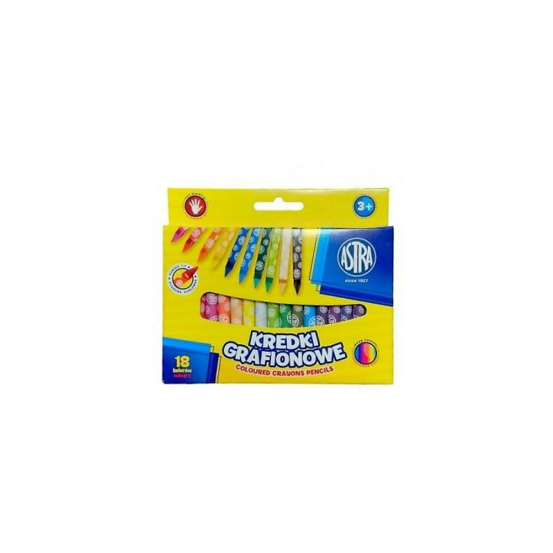 Kredki grafionowe okrągłe ASTRA 18 kolor