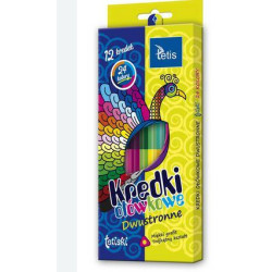 Kredki Tetiski trójkątne dwustr.12sz/24k