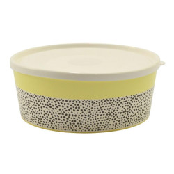 Pojemnik plastikowy 1,0L z pokrywką żółty