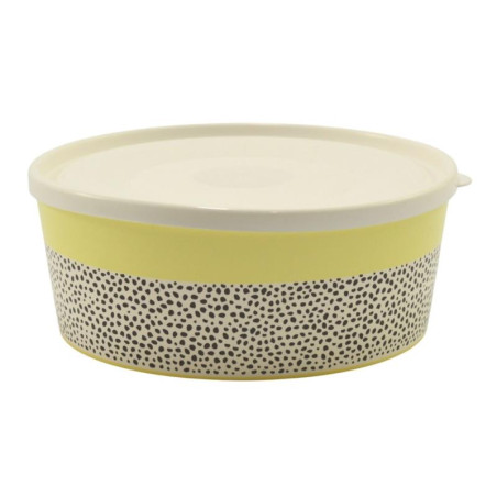 Pojemnik plastikowy 1,0L z pokrywką żółty