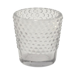 Świecznik szklany 5,5x6cm Bubbles