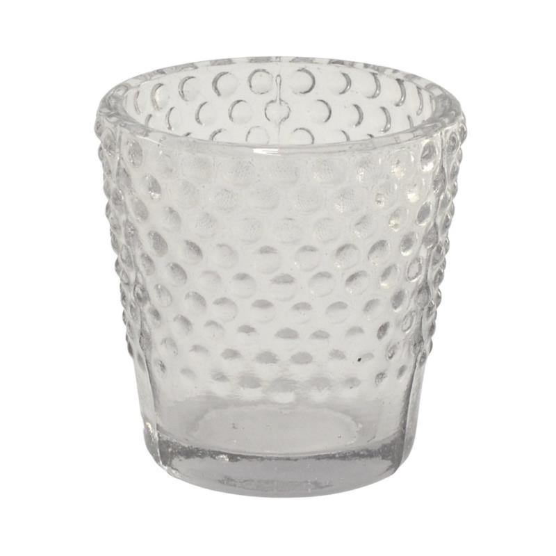 Świecznik szklany 5,5x6cm Bubbles