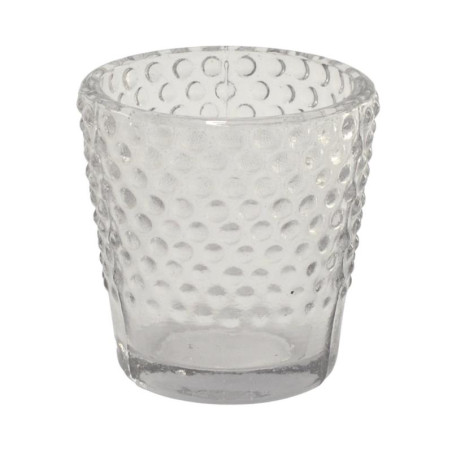 Świecznik szklany 5,5x6cm Bubbles