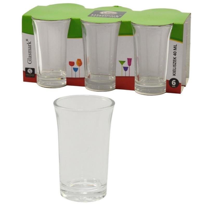 Kieliszki do wódki 40ml 6szt bezbarwne