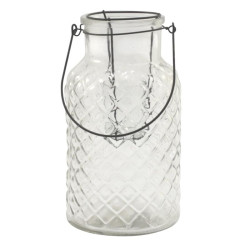 Lampion szklany 14x26cm 9861