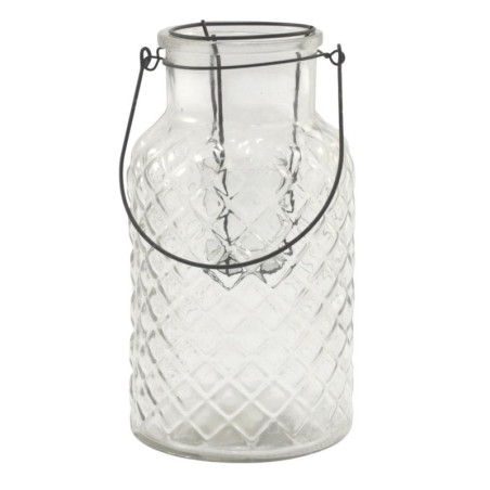 Lampion szklany 14x26cm 9861