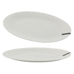 Półmisek owalny Eva 30cm biały szkło hartowane