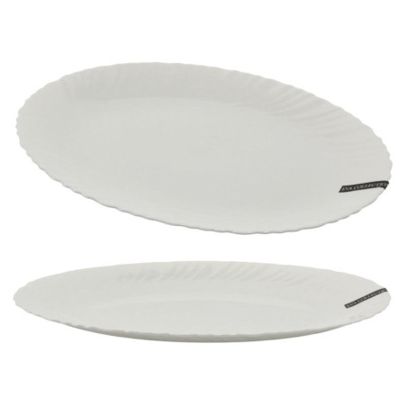 Półmisek owalny Eva 30cm biały szkło hartowane