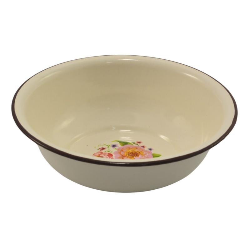 Miska emaliowana 22cm beżowa